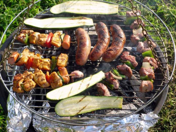 barbecue grigliata carne verdure